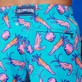 Uomo Classico corto Stampato - Costume da bagno uomo lungo ultraleggero e ripiegabile Crevettes et Poissons, Blu curacao dettagli vista 2