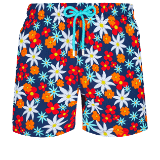 Men Stretch classic Printed - Men Stretch Swimwear 1977 Spring Flowers, Navy front Men Stretch classic Printed - Men Stretch Swimwear 1977 Spring Flowers, Navy front