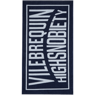 Autros Estampado - Toalla de playa con logotipo - Vilebrequin x Highsnobiety, Deep blue front Autros Estampado - Toalla de playa con logotipo - Vilebrequin x Highsnobiety, Deep blue front