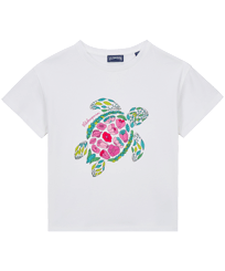 Girls T-Shirt Provencal Turtle Weiss Vorderansicht