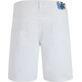 Men Others Embroidered - Men 5-Pocket embroidered Micro Ronde des Tortues Bermuda Shorts, White back view