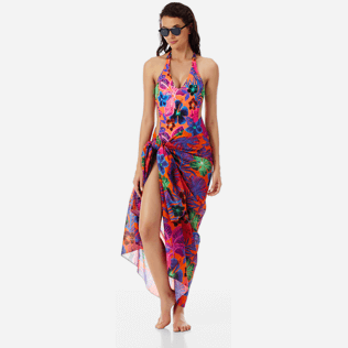 Women Trikini Printed - Women trikini one piece swimsuit Porto Rico, Bright orange supp2 Women Trikini Printed - Women trikini one piece swimsuit Porto Rico, Bright orange supp2