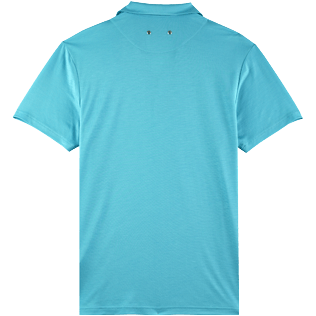 Bild von Herren Andere Uni - Einfarbiges Polohemd aus Tencel für Herren, Aquamarin blau Rückansicht Bild von Herren Andere Uni - Einfarbiges Polohemd aus Tencel für Herren, Aquamarin blau Rückansicht