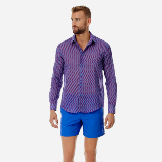 Autros Estampado - Camisa de algodón con estampado Marbella unisex, Grosella frontworn Autros Estampado - Camisa de algodón con estampado Marbella unisex, Grosella frontworn