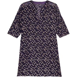 Mujer Autros Gráfico - Vestido de playa bitejido Golden Plumetis para mujer, Midnight blue front Mujer Autros Gráfico - Vestido de playa bitejido Golden Plumetis para mujer, Midnight blue front