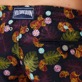 Men Classic Embroidered - Men Swim Trunks Embroidered Mix of Flowers - Limited Edition, Navy details view 2