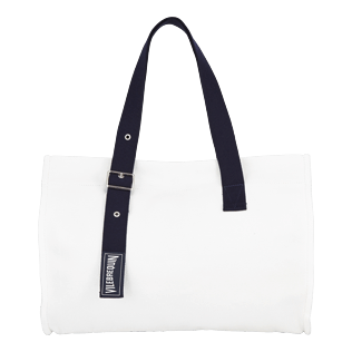 Others Solid - Large Solid Beach Bag, White front Others Solid - Large Solid Beach Bag, White front
