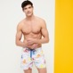 Men Classic Embroidered - Men Swimwear Embroidered Multicolore Medusa- Limited Edition, White front worn view