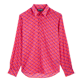 Hombre Autros Estampado - Camisa de verano en gasa de algodón con estampado Micro Ronde Des Tortues unisex, Shocking pink vista frontal