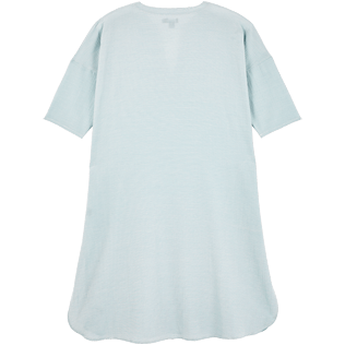 Donne 052 Grafico - Vestito tunica donna lungo in seta e cotone Micro Stripes, Spray back Donne 052 Grafico - Vestito tunica donna lungo in seta e cotone Micro Stripes, Spray back