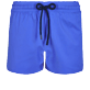 男款 Others 纯色 - 男士纯色修身弹力游泳短裤, Sea blue 正面图