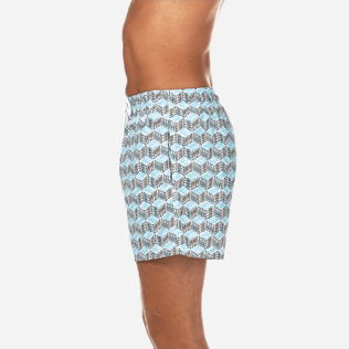 Hombre Clásico Estampado - Bañador con estampado Fishes Cube, Celeste supp3 Hombre Clásico Estampado - Bañador con estampado Fishes Cube, Celeste supp3