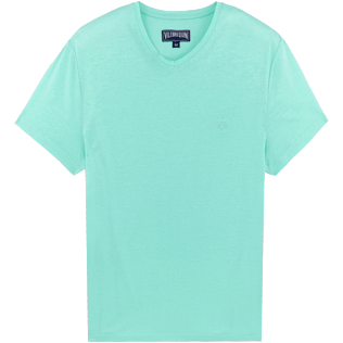 Men Others Solid - Men Mercerized Cotton T-Shirt V-neck Solid, Mint front Men Others Solid - Men Mercerized Cotton T-Shirt V-neck Solid, Mint front