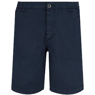Hombre Autros Liso - Bermudas ultraligeras tipo pantalones chinos para hombre, Azul marino vista frontal