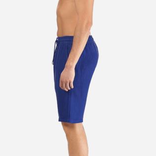 Men Others Solid - Men Italian Pockets Linen Bermuda Shorts Solid, Neptune blue supp3 Men Others Solid - Men Italian Pockets Linen Bermuda Shorts Solid, Neptune blue supp3
