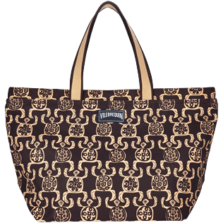 Taschen Bedruckt - Primitive Turtles Canvas-Strandtasche, Schokolade front Taschen Bedruckt - Primitive Turtles Canvas-Strandtasche, Schokolade front