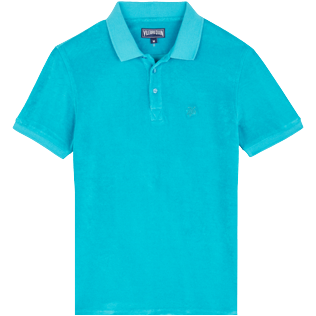 Uomo Altri Unita - Polo uomo in spugna tinta unita, Azzurro chiaro front Uomo Altri Unita - Polo uomo in spugna tinta unita, Azzurro chiaro front