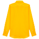 Hombre Autros Liso - Camisa en gasa de algodón de color liso unisex, Yellow vista trasera