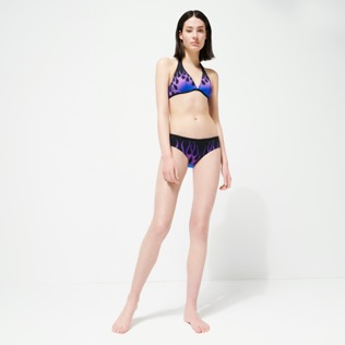 Mujer Fitted Estampado - Braguitas de bikini con estampado Hot Rod 360° para mujer - Vilebrequin x Sylvie Fleury, Negro detalles vista 3