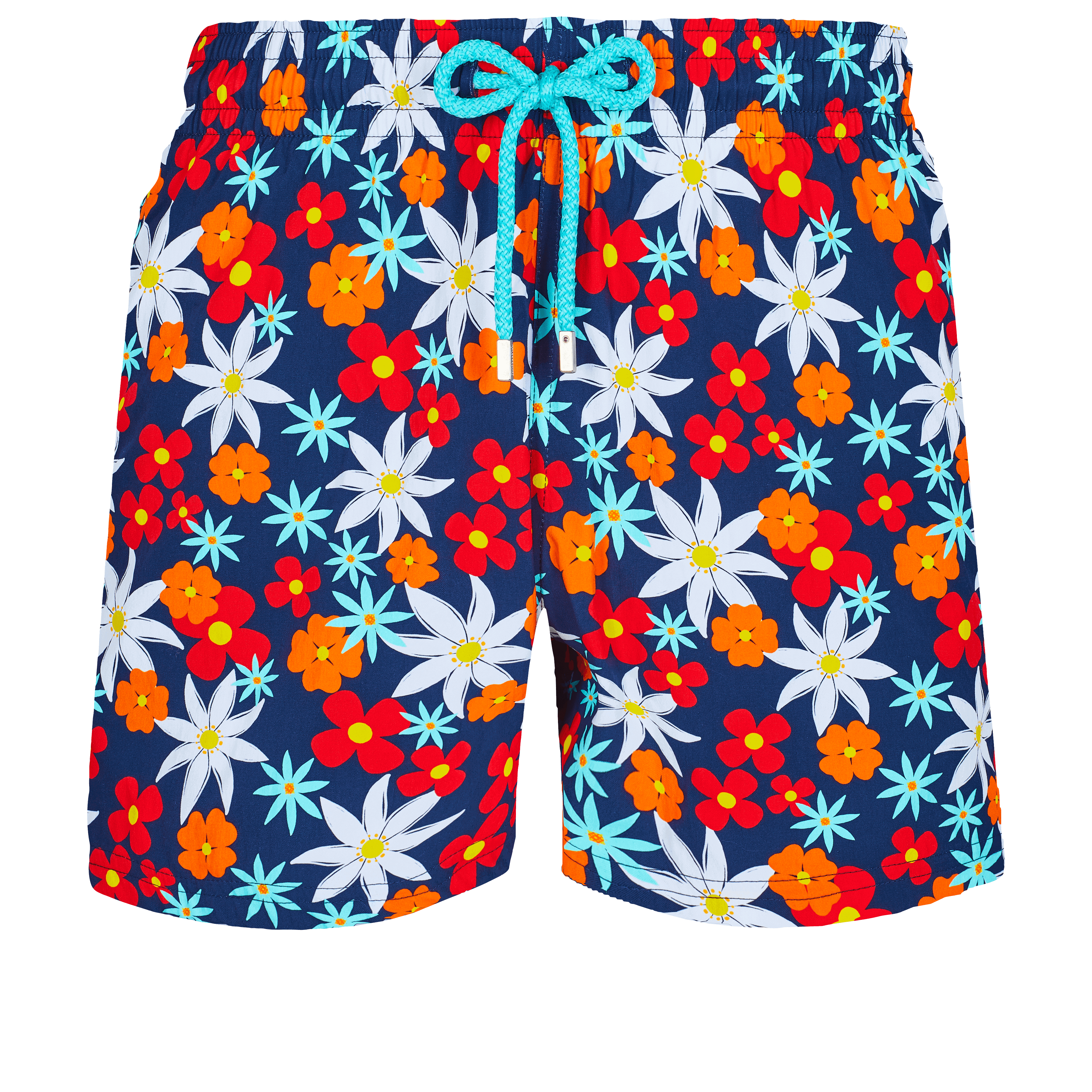 Blue Floral Board Shorts Size Large L Swimwear Hawaiian Swimming Shorts Swim
