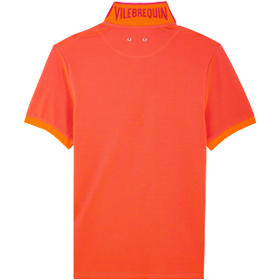 Men Others Solid - Men Cotton Pique Polo Shirt Solid, Apricot back view