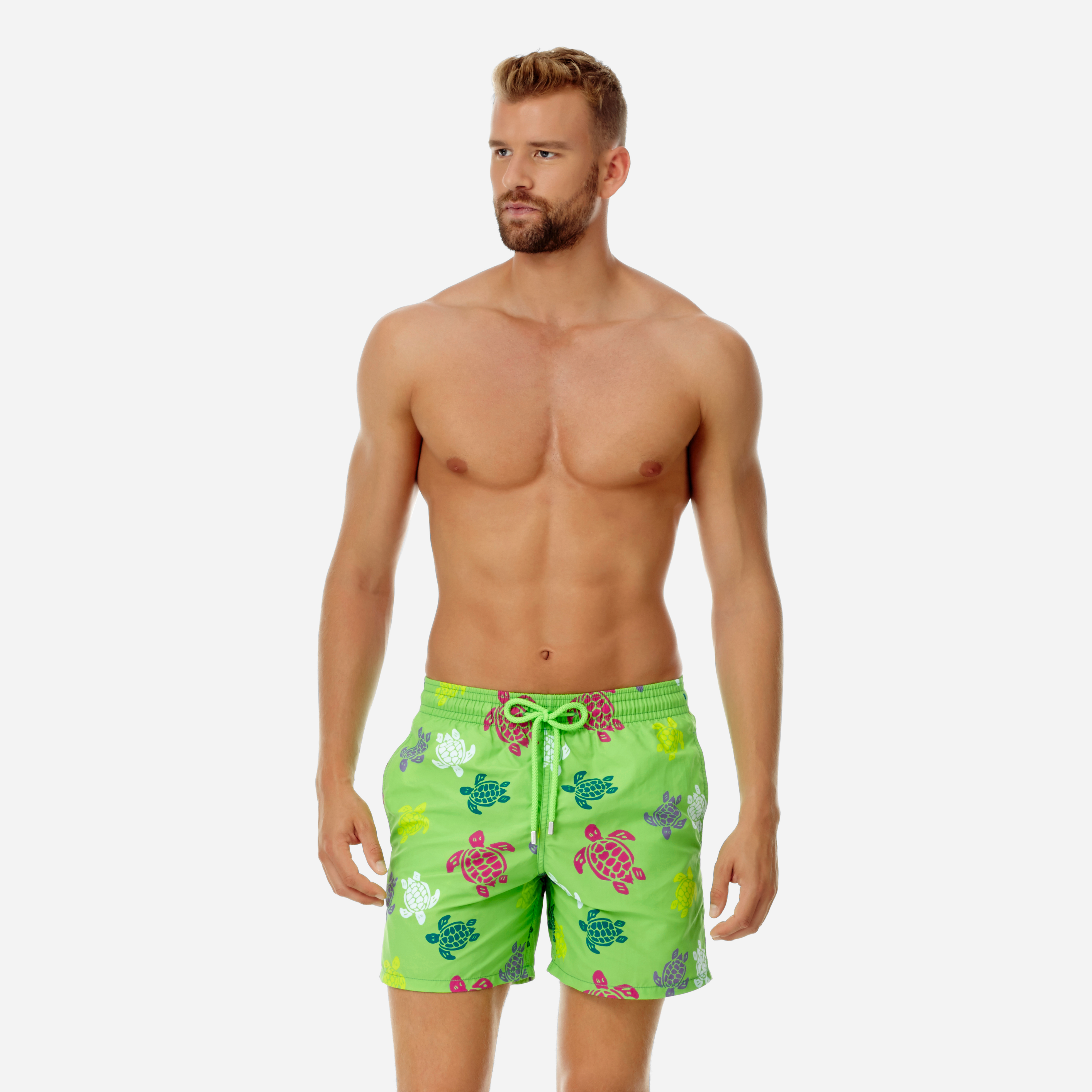 Maillots de bain Homme - Maillot de bain Homme Tortues Multicolores - MAILLOT DE BAIN - MOON - Vert