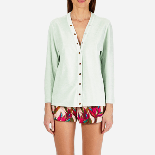 Women Others Solid - Women Terry Cloth Cardigan Sweaters Solid, Opaline supp1 Women Others Solid - Women Terry Cloth Cardigan Sweaters Solid, Opaline supp1