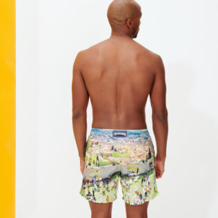 男款 Classic 印制 - 男士 Vilebrequin x Massimo Vitali 泳裤, Unique 背面穿戴视图