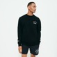 Men Others Printed - Men Sweatshirt Turtles Printed - Vilebrequin x BAPE® BLACK, Black front worn view