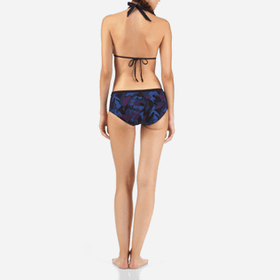 Women Bottoms Printed - Camouflage Turtles Bikini bottom, Plum backworn Women Bottoms Printed - Camouflage Turtles Bikini bottom, Plum backworn