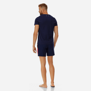 Men Others Printed - Men Cotton T-Shirt Vilebrequin Tour, Navy backworn Men Others Printed - Men Cotton T-Shirt Vilebrequin Tour, Navy backworn