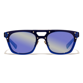 Others Solid - Unisex Sunglasses Blue Mirror, Royal blue front view