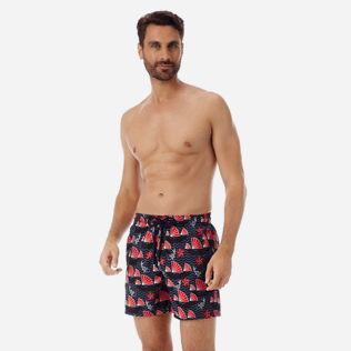 Men Ultra-light classique Printed - Men Ultra-Light and packable swimtrunks Hong Kong, Navy frontworn Men Ultra-light classique Printed - Men Ultra-Light and packable swimtrunks Hong Kong, Navy frontworn