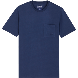 Men Others Solid - Men Organic Cotton T-Shirt Solid, Navy front view