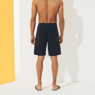 Men Others Solid - Men Chino Bermuda Shorts Ultra-light, Navy back worn view