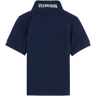 Boys Others Solid - Boys Cotton Pique Polo Shirt Solid, Navy back Boys Others Solid - Boys Cotton Pique Polo Shirt Solid, Navy back