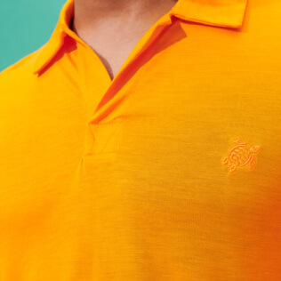 Men Others Solid - Men Tencel Polo Shirt Solid, Apricot supp1 Men Others Solid - Men Tencel Polo Shirt Solid, Apricot supp1