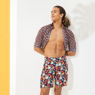 男款 Others 印制 - Men 5-pocket printed Bermuda Shorts 1977 Spring Flower, Navy supp2 男款 Others 印制 - Men 5-pocket printed Bermuda Shorts 1977 Spring Flower, Navy supp2