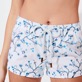Women Others Embroidered - Women Swim Short Embroidered Cherry Blossom, Sea blue details view 2