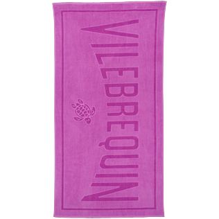 Others Solid - Beach Towel in terry cloth Solid Jacquard, Orchid frontworn Others Solid - Beach Towel in terry cloth Solid Jacquard, Orchid frontworn