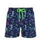 Men Classic Printed - Men Swimwear Rabbits and Poodles - Vilebrequin x Florence Broadhurst, Navy front view