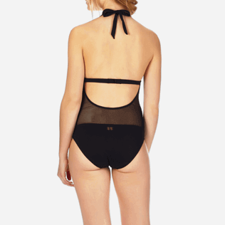 Women One piece Solid - Women One Piece Swimsuit Solid Net, Black supp2 Women One piece Solid - Women One Piece Swimsuit Solid Net, Black supp2