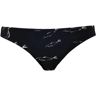 Donna Slip classico Stampato - Slip bikini donna sgambati Fish Dance, Nero front Donna Slip classico Stampato - Slip bikini donna sgambati Fish Dance, Nero front