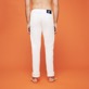 男款 Others 纯色 - 男士标准版型五袋丝绒长裤, Off white 背面穿戴视图