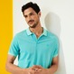 Men Others Solid - Men Cotton Pique Polo Shirt Solid, Azure details view 1