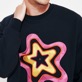 Men Cotton Sweatshirt Stars Gift Navy details view 3