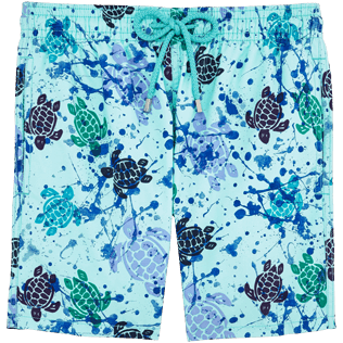 Hombre Clásico Estampado - Bañador con estampado Ronde des Tortues Tachiste, Laguna front Hombre Clásico Estampado - Bañador con estampado Ronde des Tortues Tachiste, Laguna front