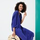 Damen Andere Uni - Solid Strandkleid aus Leinen für Damen, Purple blue Details Ansicht 1
