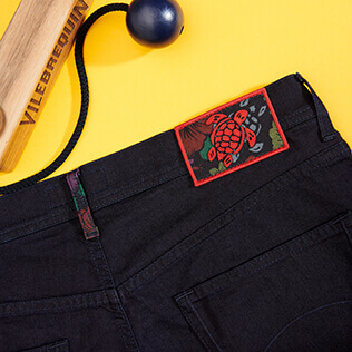 Men Others Printed - Men Bermuda Shorts Tropical Turtles, Dark denim w1 supp5 Men Others Printed - Men Bermuda Shorts Tropical Turtles, Dark denim w1 supp5