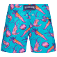 Boys Short classic Printed - Boys Ultra-light and packable Swim Trunks Crevettes et Poissons, Curacao back view